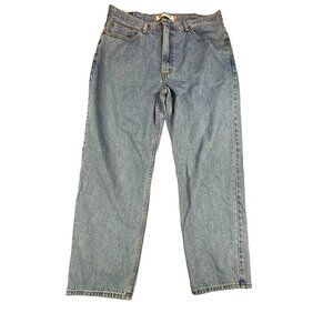 Levis 550 Relaxed Fit Jeans W38 L30 Light Blue Denim Mens 100% Cotton